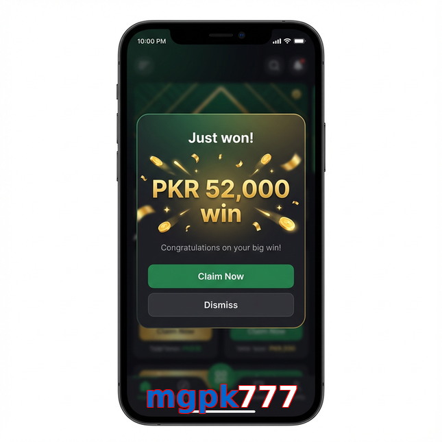 Main screen of Mgpk777 win page for PK players